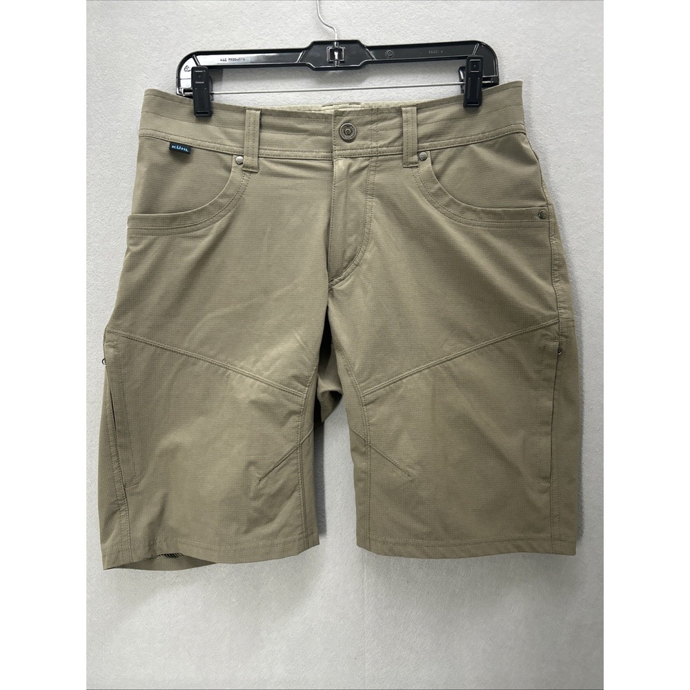 KUHL Shorts Men Size 32 x 10" Olive Brown Silencr Kargo Stretch Hiking